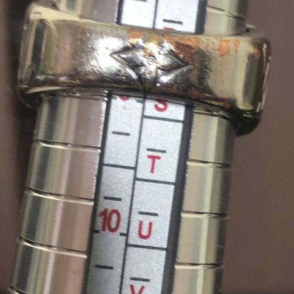 M LOUIS VUITTON LV Monogram Silver Plated Signet Unisex Ring Sz 9 (US SIZE) - Picture 12 of 13